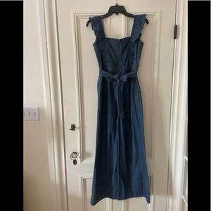 Free People Blue Denim Jumpsuit